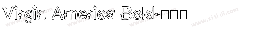 Virgin America Bold字体转换